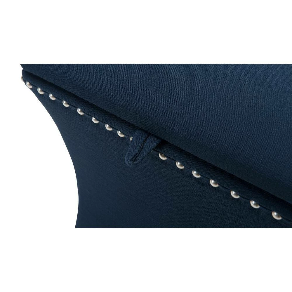 Coupon 🎉 Holly Midnight Blue Storage Ottoman by Jennifer Taylor 🎁 - Image 8