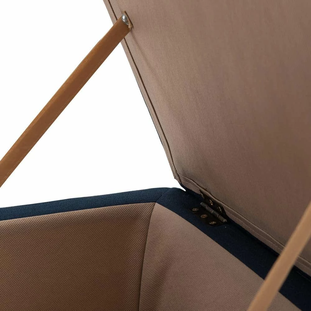 Coupon 🎉 Holly Midnight Blue Storage Ottoman by Jennifer Taylor 🎁 - Image 7