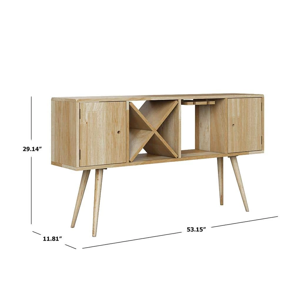 Best Pirce 🤩 Freemont Natural Mid Century Modern Wood Sideboard with Doors by Handy Living 😀 - Image 7