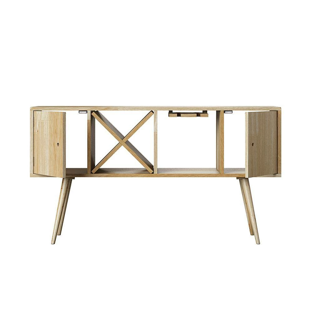 Best Pirce 🤩 Freemont Natural Mid Century Modern Wood Sideboard with Doors by Handy Living 😀 - Image 4