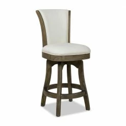 Top 10 ๐ Henry 27 in. Armless Swivel Counter Height Bar Stool, Natural White Linen by Jennifer Taylor ๐