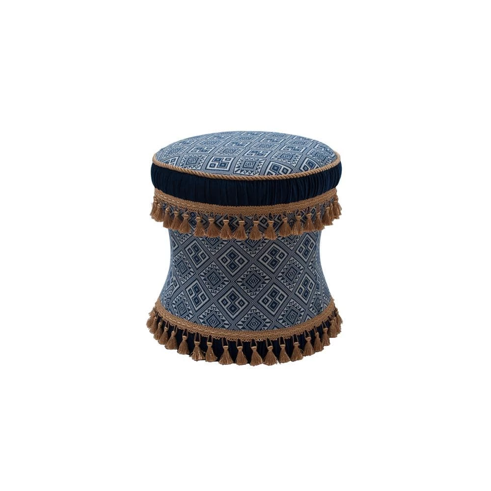 Discount β Leona Navy and White Vanity Stool by Jennifer Taylor π₯°