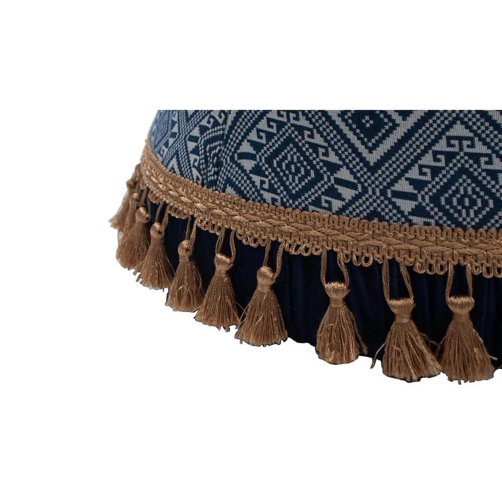 Discount β Leona Navy and White Vanity Stool by Jennifer Taylor π₯° - Image 6