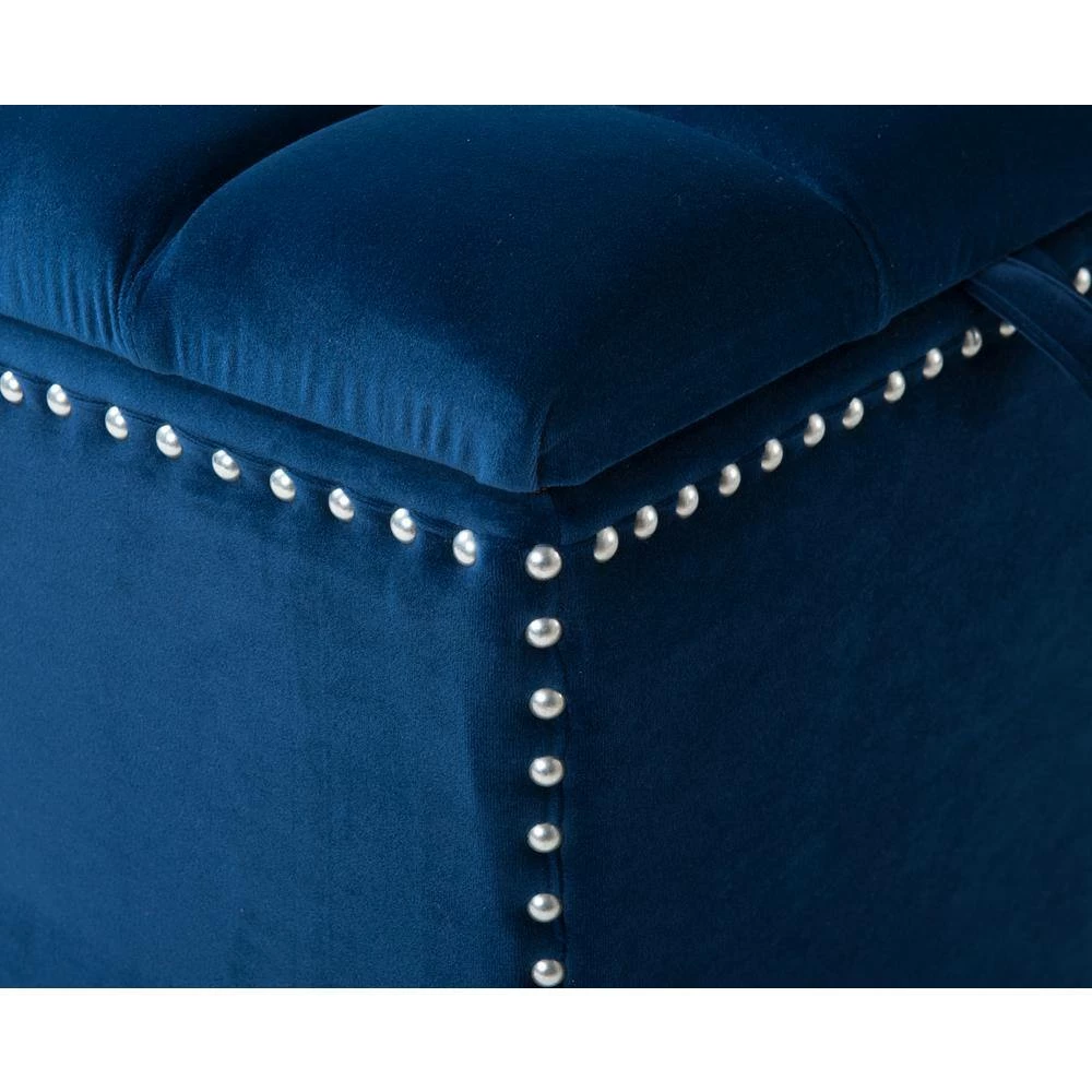 Top 10 🔥 Natalia Navy Blue Storage Ottoman by Jennifer Taylor ✔️ - Image 8