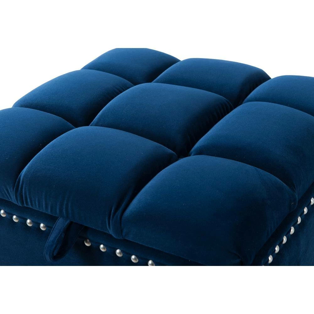 Top 10 🔥 Natalia Navy Blue Storage Ottoman by Jennifer Taylor ✔️ - Image 4