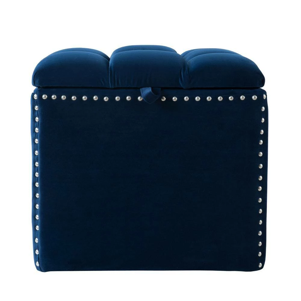 Top 10 🔥 Natalia Navy Blue Storage Ottoman by Jennifer Taylor ✔️ - Image 2