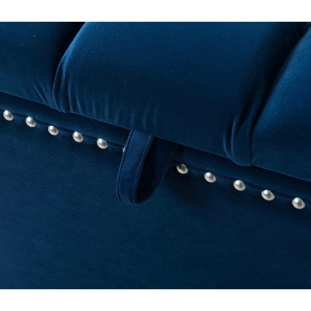 Top 10 🔥 Natalia Navy Blue Storage Ottoman by Jennifer Taylor ✔️ - Image 7