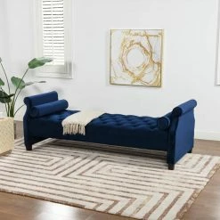 Budget 🔥 Eliza Navy Blue Bench by Jennifer Taylor ⭐