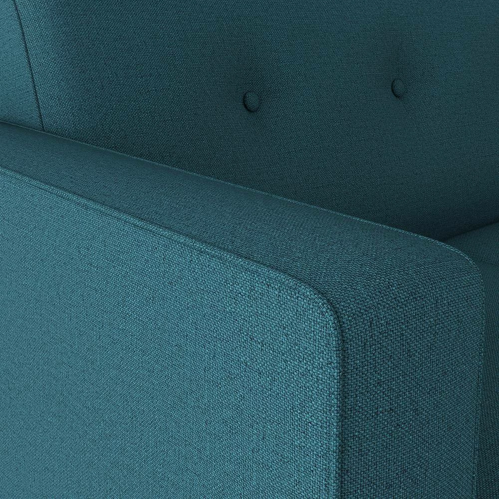 Discount 😀 Montana 75.3 in. Peacock Blue Linen Fabric 3-Seater Lawson Sofa with Removable Cushions by Handy Living 😍 - Image 7