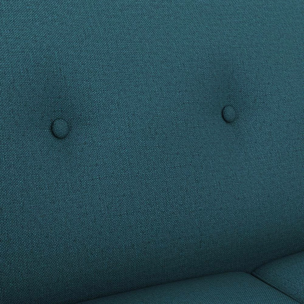 Discount 😀 Montana 75.3 in. Peacock Blue Linen Fabric 3-Seater Lawson Sofa with Removable Cushions by Handy Living 😍 - Image 8