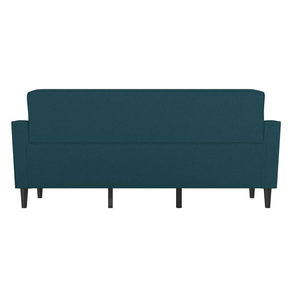 Discount 😀 Montana 75.3 in. Peacock Blue Linen Fabric 3-Seater Lawson Sofa with Removable Cushions by Handy Living 😍 - Image 5