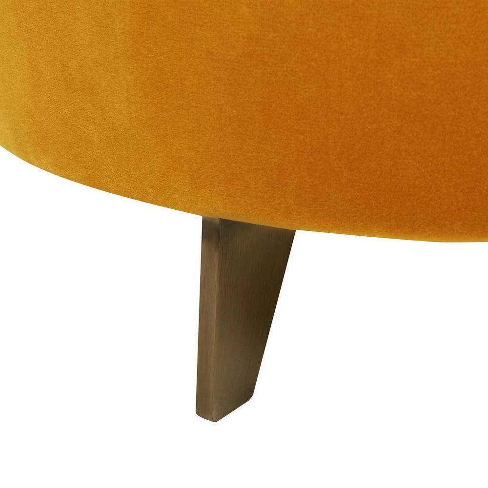 Best Pirce ๐งจ Midas 16 in. Rich Yellow Performance Velvet Round Accent Storage Ottoman by Jennifer Taylor ๐ - Image 7