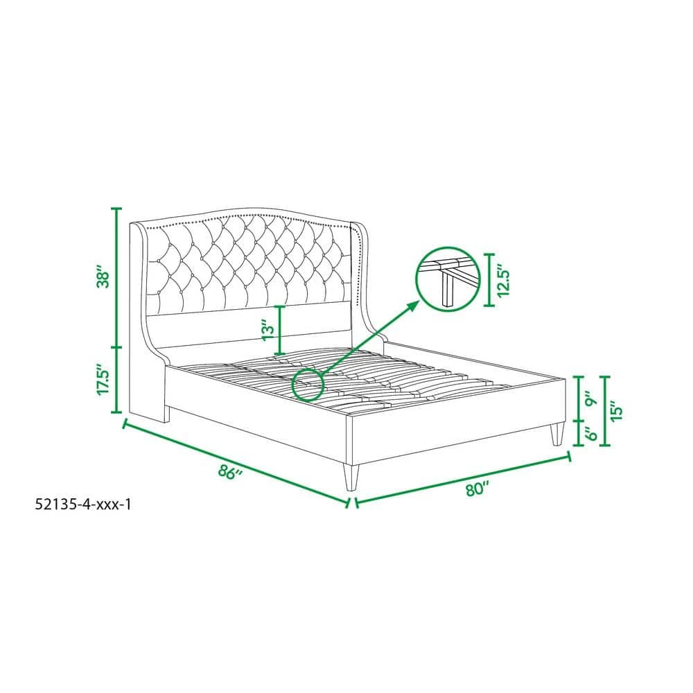 Budget ❤️ Coverley Sky Neutral Beige Polyester King Tufted Shelter Platform Bed by Jennifer Taylor 😉 - Image 9