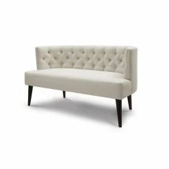 Budget ๐ Celine 56 in. Sky Neutral Yarn Dyed Tufted Linen 2-Seater Settee with Nailheads by Jennifer Taylor ๐