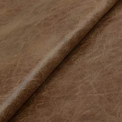 New ❤️ 4x4in Tan Brown Faux Leather Fabric Swatch Sample by Jennifer Taylor 🎉