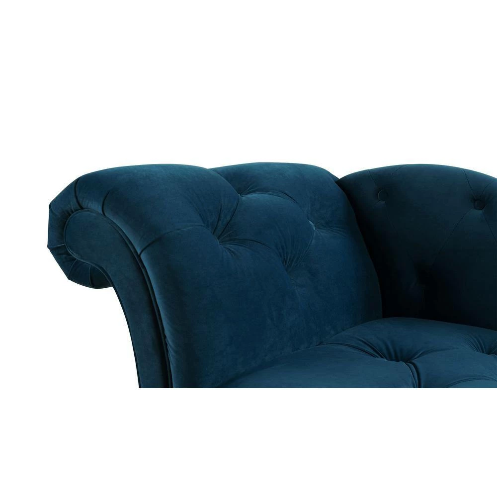 Coupon ๐ Satin Teal Right Arm Facing Samuel Chaise Lounge by Jennifer Taylor ๐ - Image 7