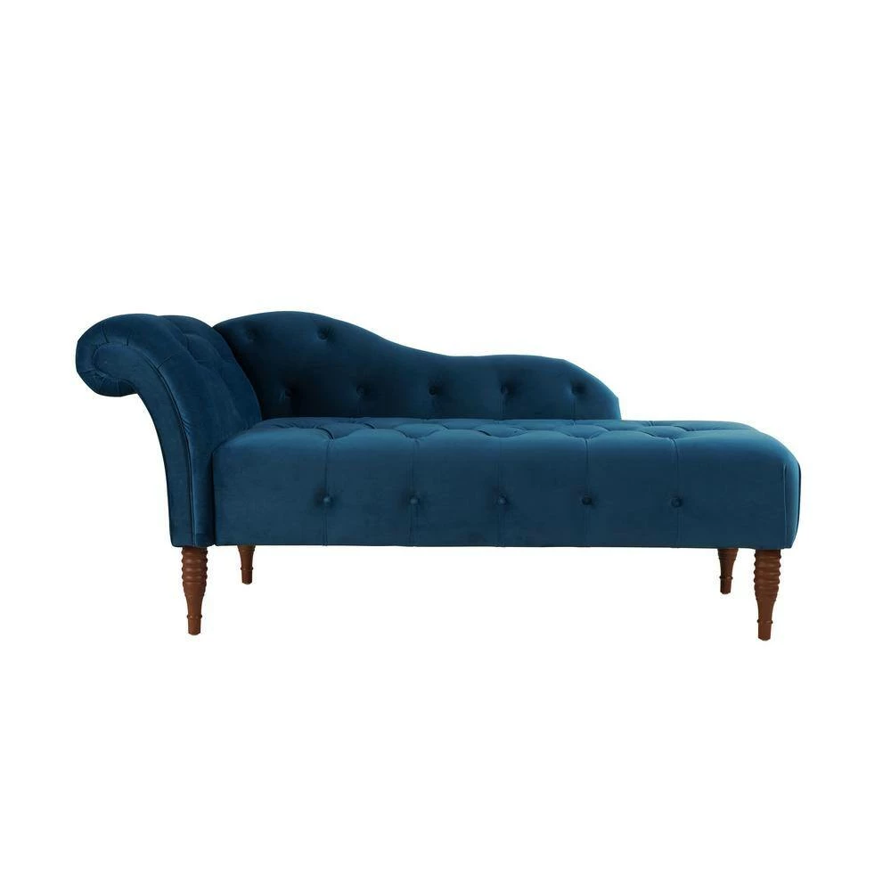 Coupon ๐ Satin Teal Right Arm Facing Samuel Chaise Lounge by Jennifer Taylor ๐ - Image 3