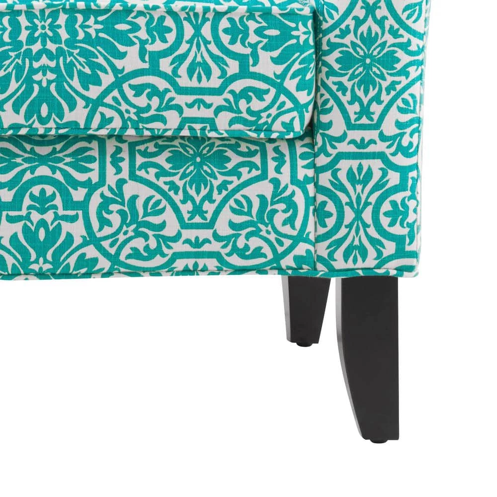 Brand new 😉 Alex Turquoise Green Damask Arm Chair by Handy Living 👏 - Image 5