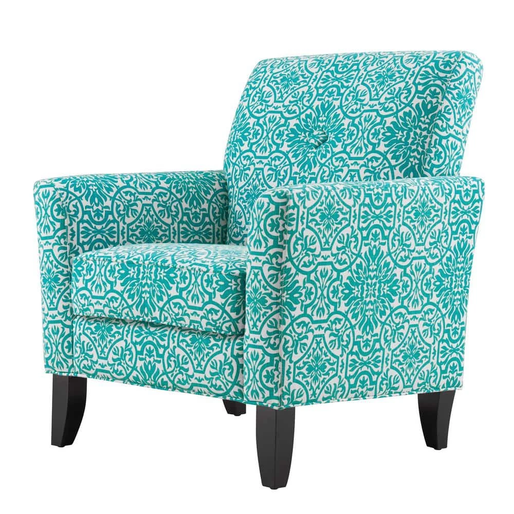 Brand new 😉 Alex Turquoise Green Damask Arm Chair by Handy Living 👏 - Image 10