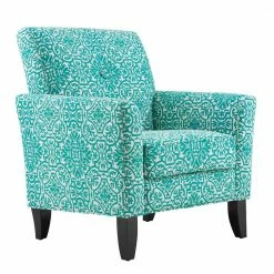 Brand new 😉 Alex Turquoise Green Damask Arm Chair by Handy Living 👏