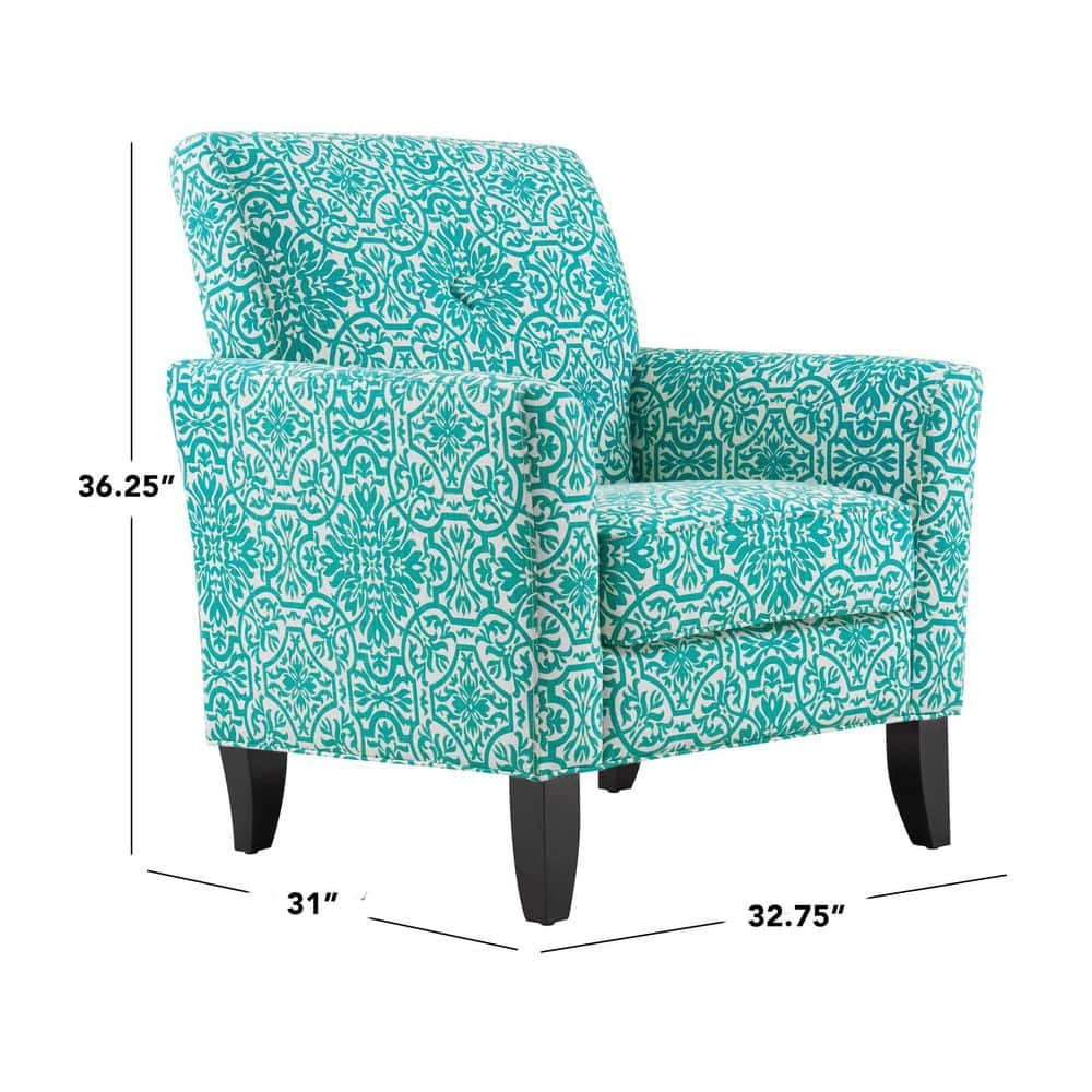 Brand new 😉 Alex Turquoise Green Damask Arm Chair by Handy Living 👏 - Image 13