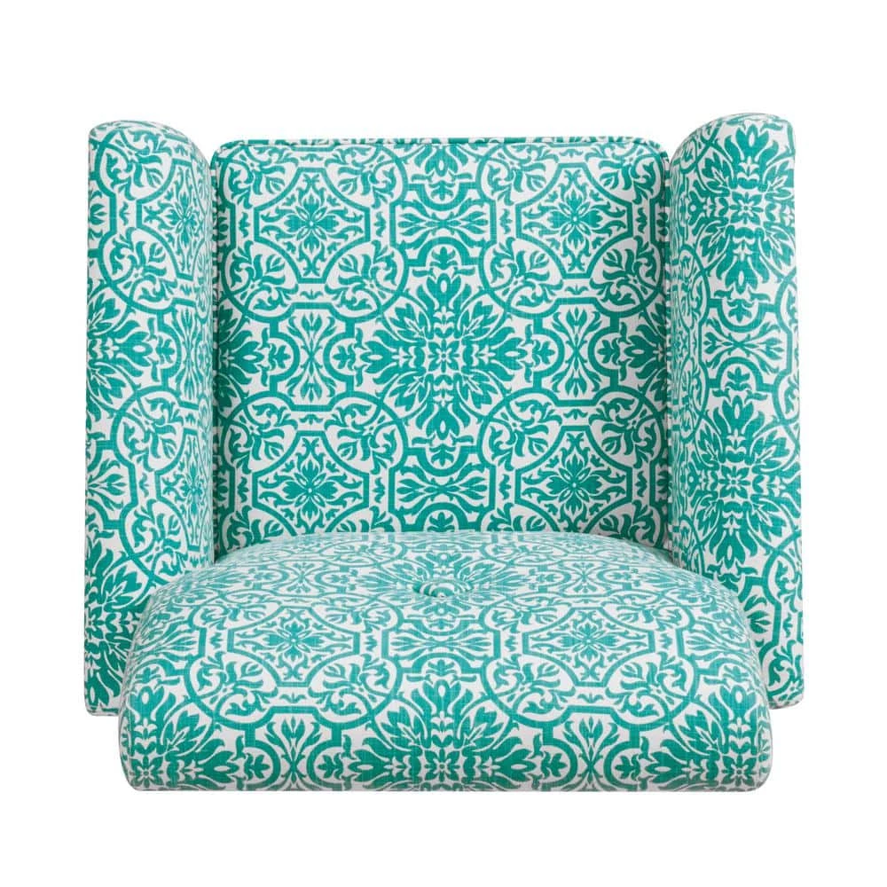 Brand new 😉 Alex Turquoise Green Damask Arm Chair by Handy Living 👏 - Image 4