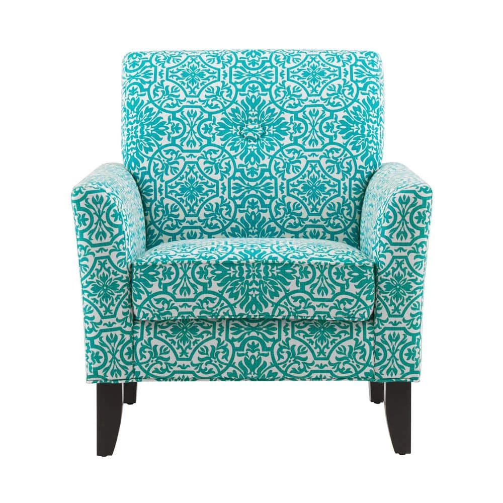 Brand new 😉 Alex Turquoise Green Damask Arm Chair by Handy Living 👏 - Image 8