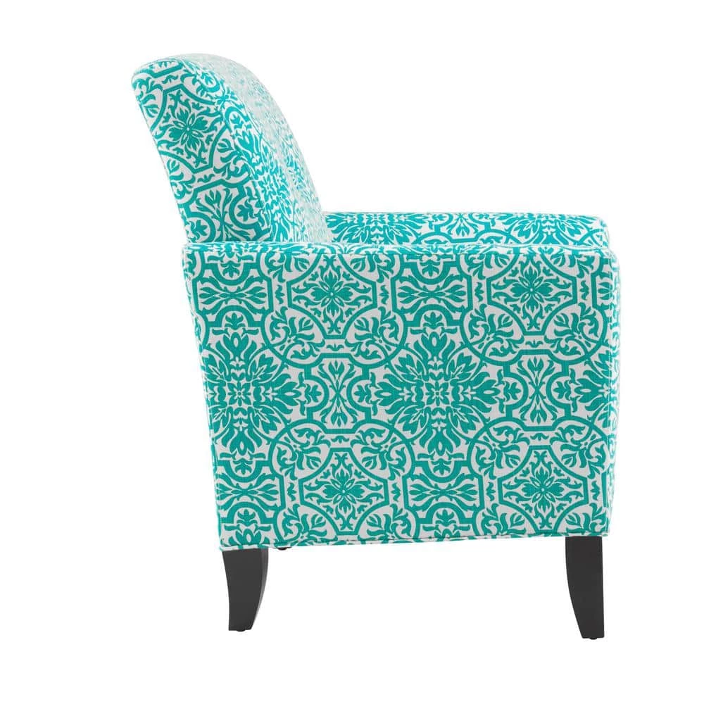 Brand new 😉 Alex Turquoise Green Damask Arm Chair by Handy Living 👏 - Image 2