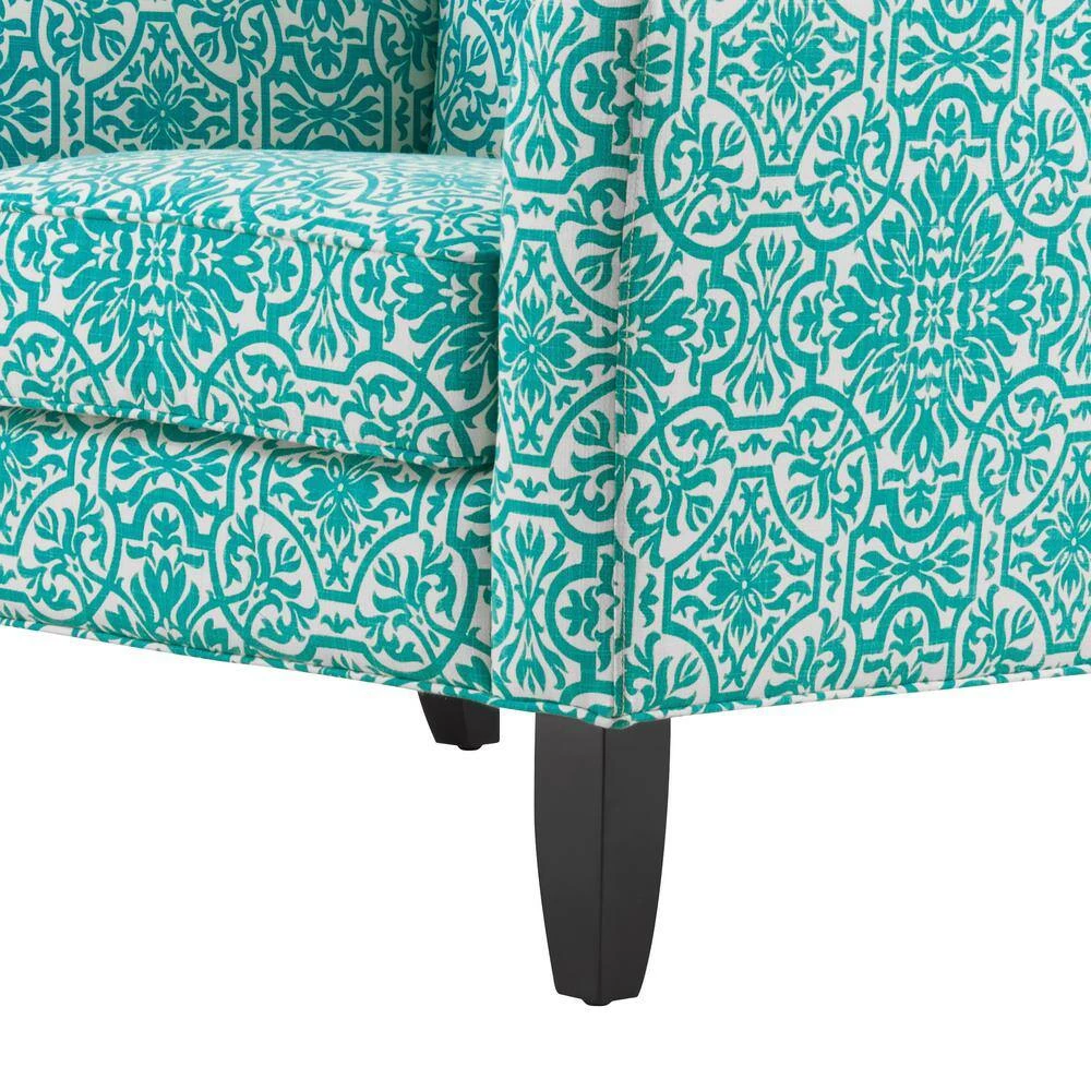 Brand new 😉 Alex Turquoise Green Damask Arm Chair by Handy Living 👏 - Image 12