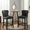 New 🥰 Sonoma 28 in. Upholstered Bar Stool (Set of 2), Vintage Black Brown by Jennifer Taylor 🎁