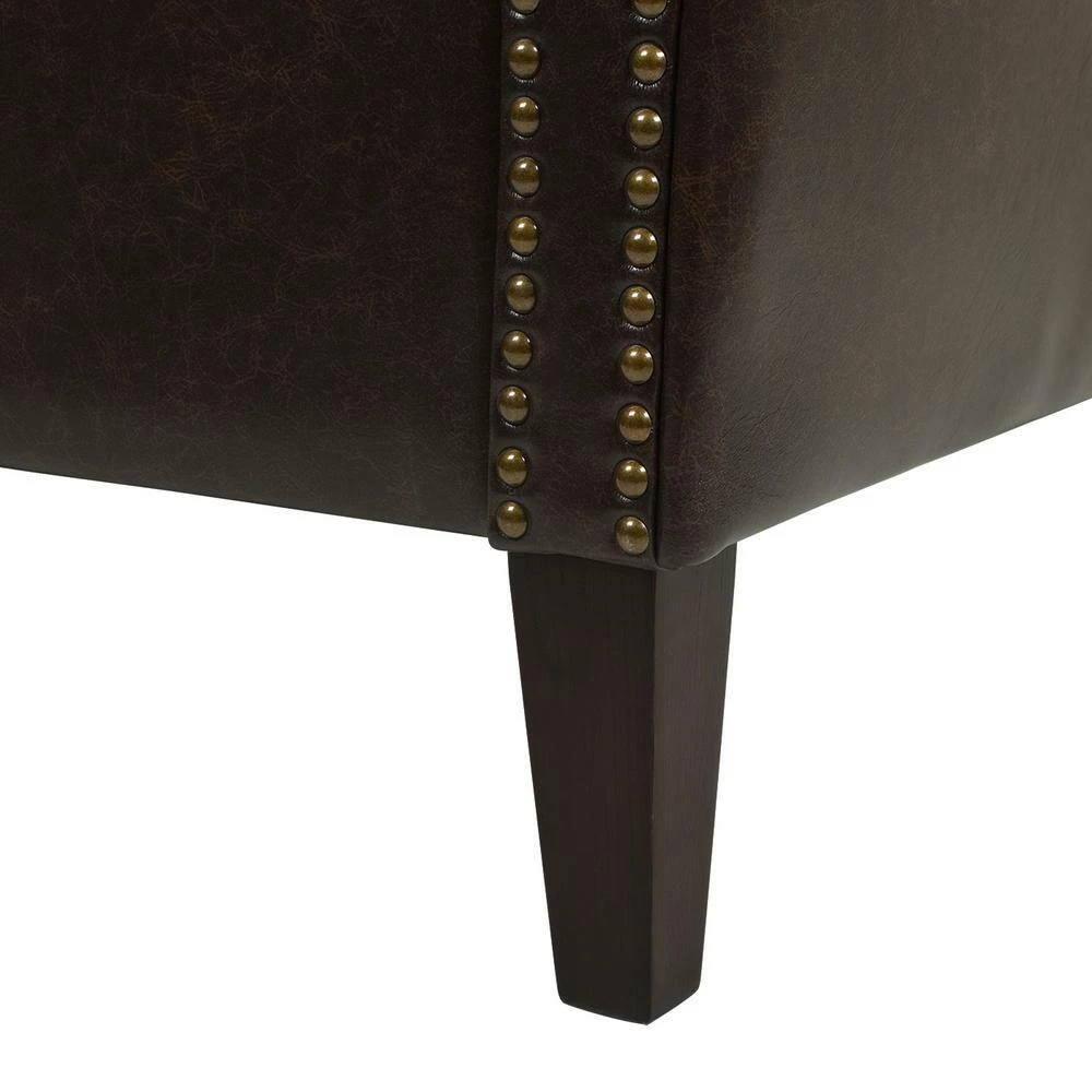 Buy ๐ Cole Accent Club Chair, Vintage Brown Faux Leather by Jennifer Taylor โญ - Image 9