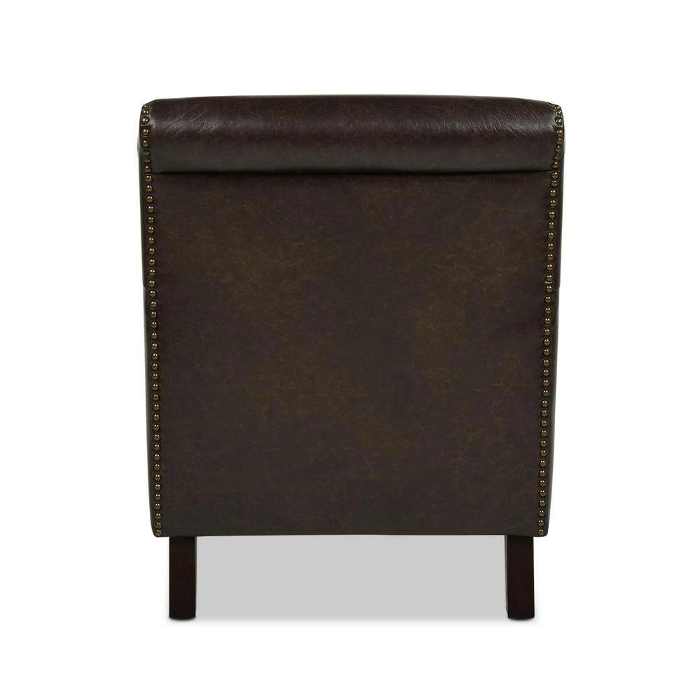 Buy ๐ Cole Accent Club Chair, Vintage Brown Faux Leather by Jennifer Taylor โญ - Image 6
