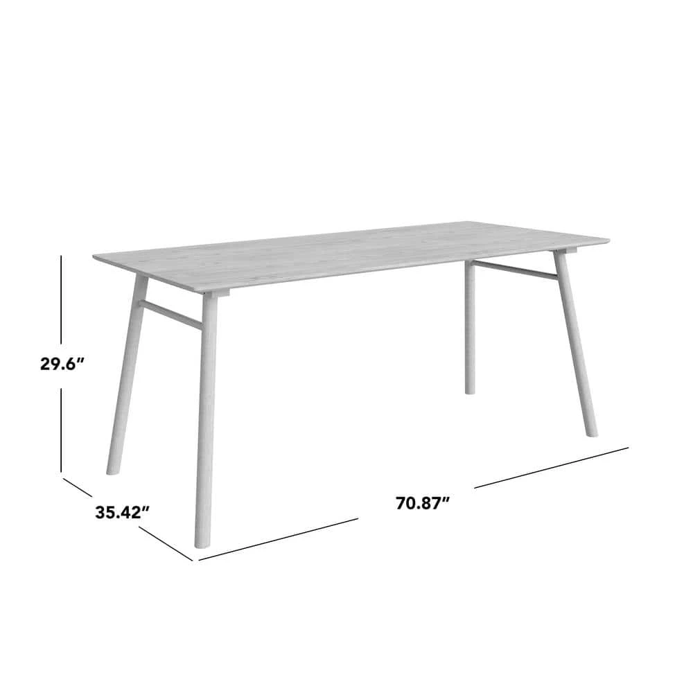 Top 10 🌟 Bridget 70.87 in. Rectangular Walnut Mid-Century Modern Table with Wood Frame (Seats-6) by Handy Living 🌟 - Image 7