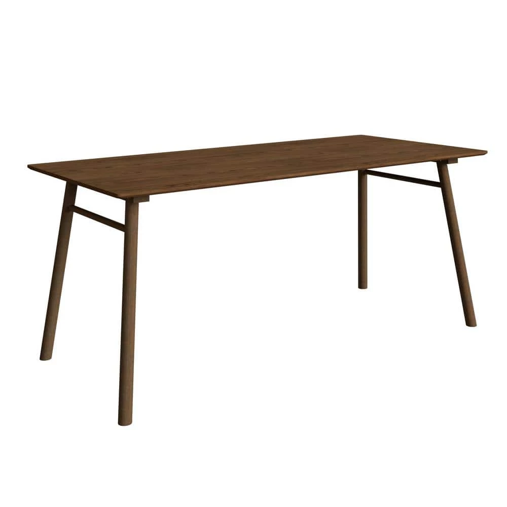 Top 10 🌟 Bridget 70.87 in. Rectangular Walnut Mid-Century Modern Table with Wood Frame (Seats-6) by Handy Living 🌟