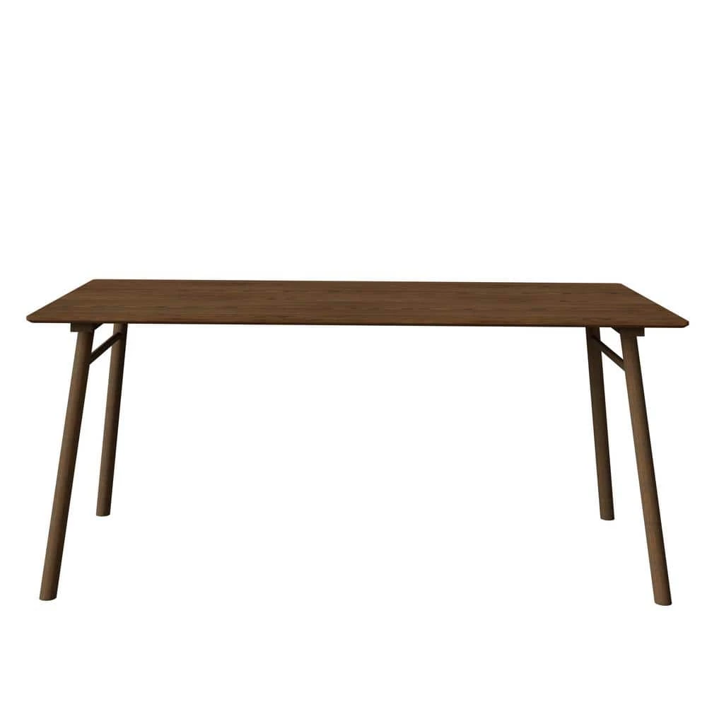 Top 10 🌟 Bridget 70.87 in. Rectangular Walnut Mid-Century Modern Table with Wood Frame (Seats-6) by Handy Living 🌟 - Image 4