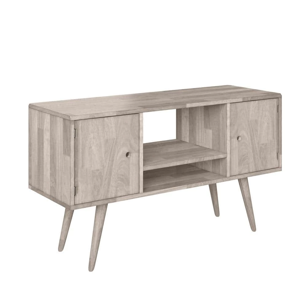 Cheap 🤩 Freemont Mid-Century in a White with Doors Wash Modern Wood Entertainment Cabinet by Handy Living 😉