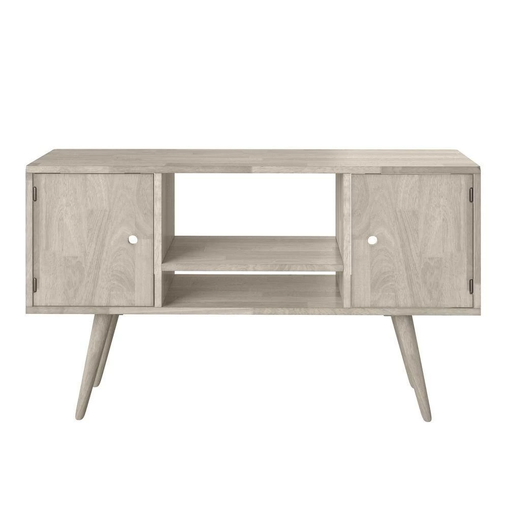 Cheap 🤩 Freemont Mid-Century in a White with Doors Wash Modern Wood Entertainment Cabinet by Handy Living 😉 - Image 5