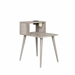 Brand new 🥰 Freemont White Wash Mid Century Modern Wood End Table with Shelf by Handy Living 🔔