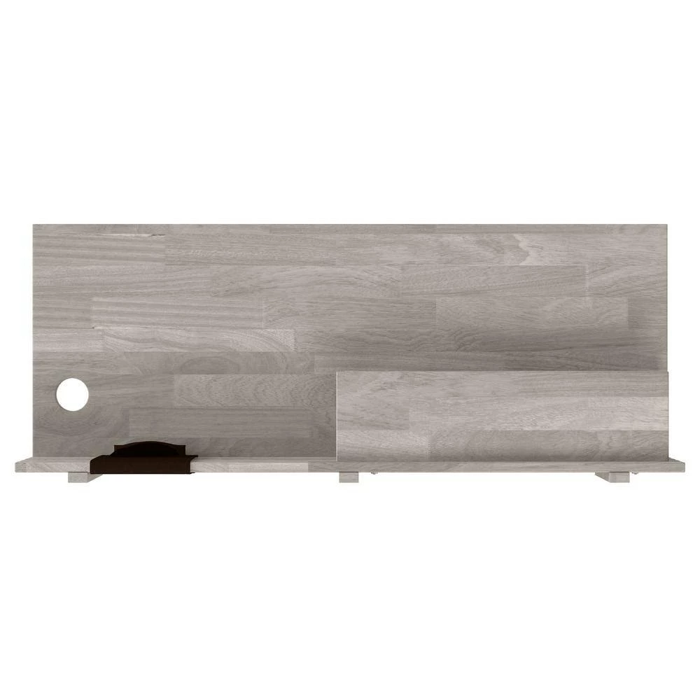 Flash Sale ๐ Routon 47.2 in. Rectangular White Wash Solid Wood Writing Desk with Shelves by Handy Living โญ - Image 3