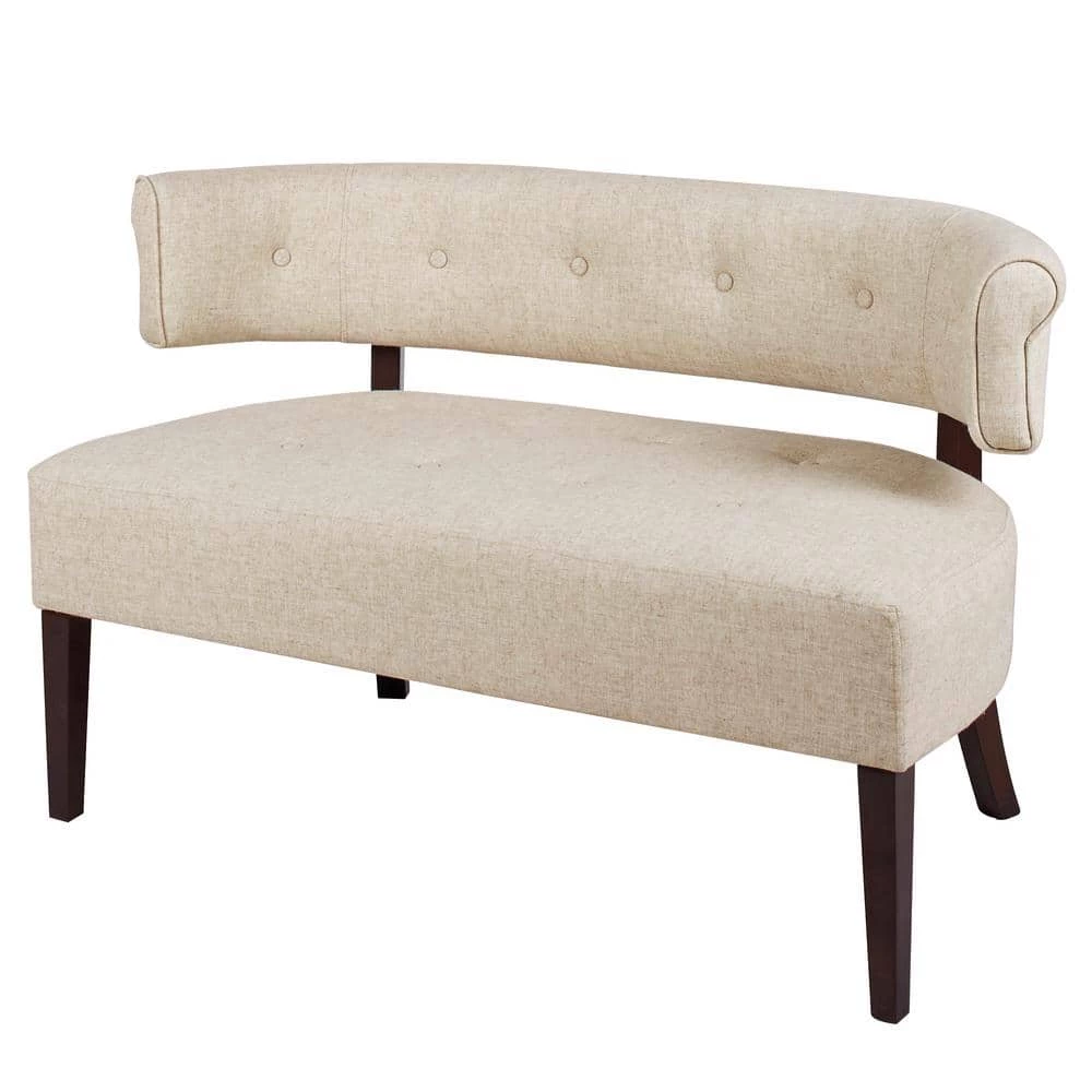 Top 10 🌟 Jared 51 in. Wood Ash Yarn Dyed Tufted Linen 2-Seater Armless Settee with Wood Legs by Jennifer Taylor 🎉 - Image 6
