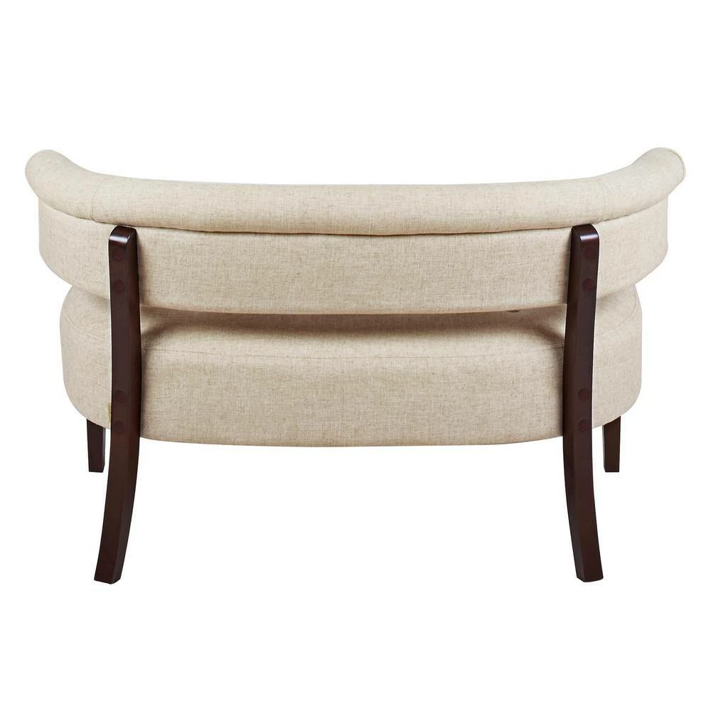 Top 10 🌟 Jared 51 in. Wood Ash Yarn Dyed Tufted Linen 2-Seater Armless Settee with Wood Legs by Jennifer Taylor 🎉 - Image 7