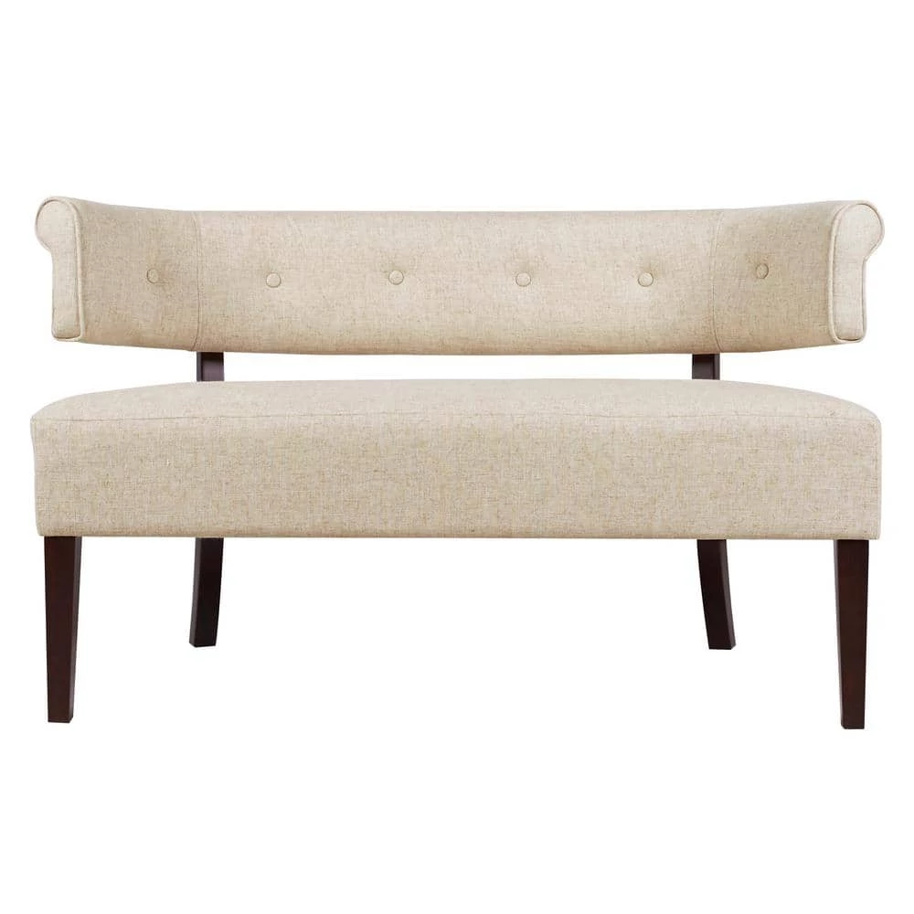 Top 10 🌟 Jared 51 in. Wood Ash Yarn Dyed Tufted Linen 2-Seater Armless Settee with Wood Legs by Jennifer Taylor 🎉